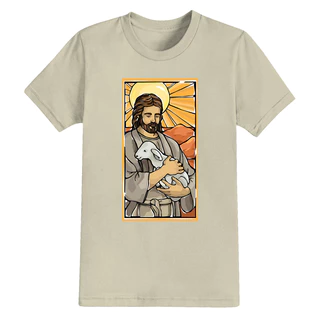 Camiseta Estampada Unissex Estampada Confortável Mosaic Cordeiro