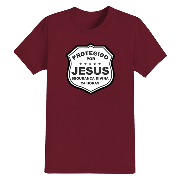 Camiseta Estampada Unissex Estampada Confortável Portegido Por Jesus