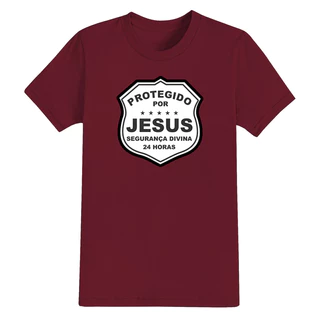 Camiseta Estampada Unissex Estampada Confortável Portegido Por Jesus