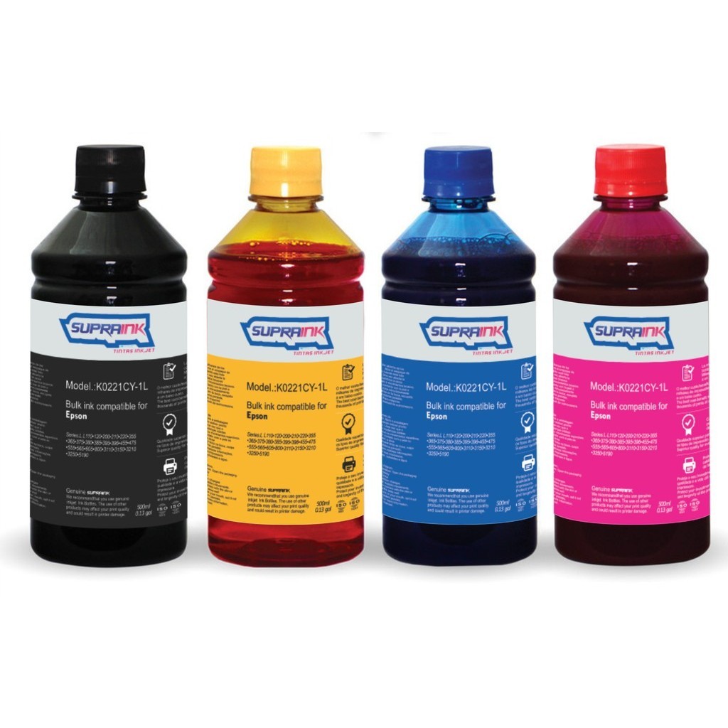Tinta para Epson L4150 Ecotank T604 - 4X500ml - Supraink | Shopee Brasil