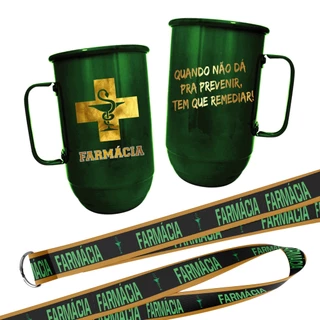 Caneca de Alumínio 850ml com Tirante Farmácia