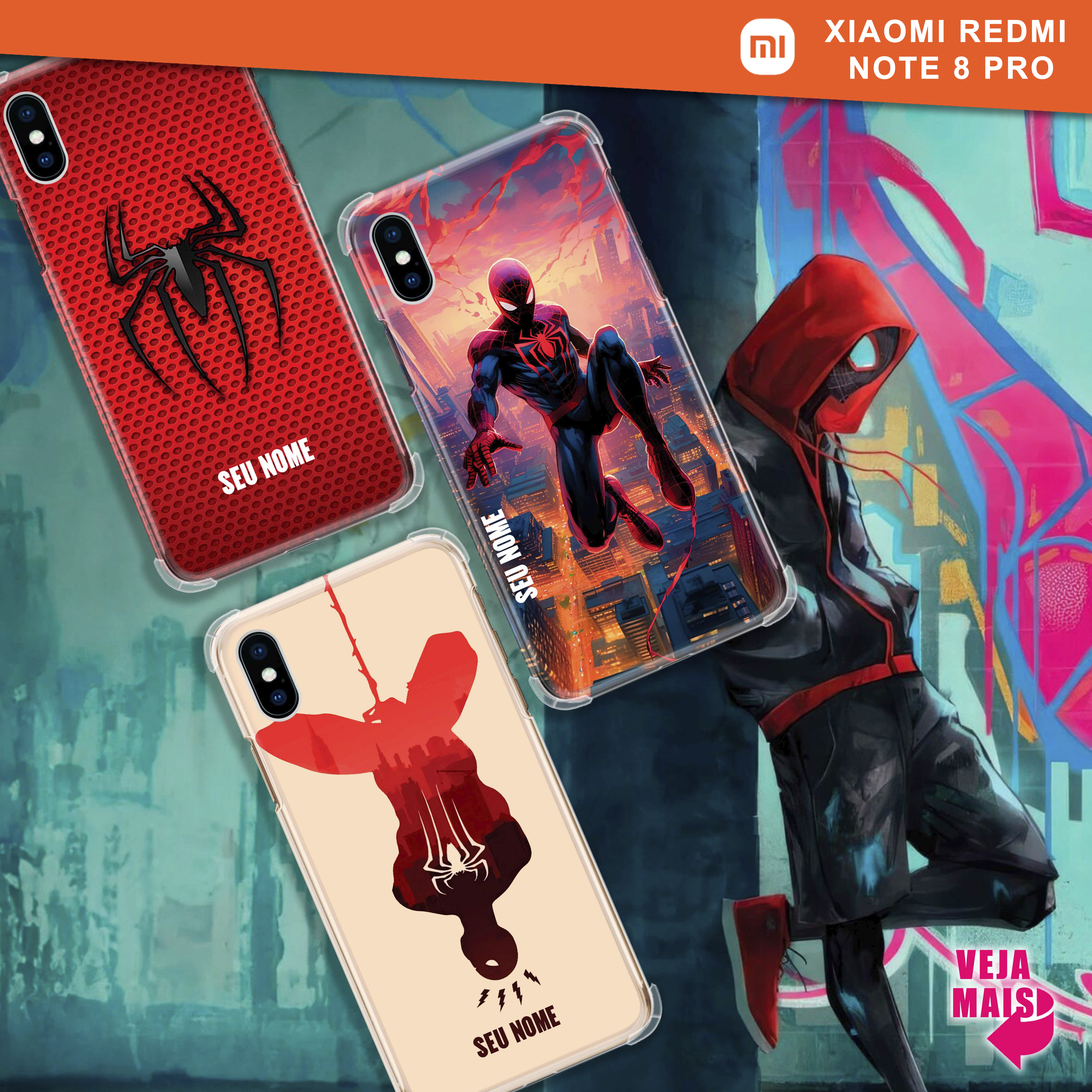 Capa Capinha - Xiaomi Redmi Note 8 Pro - Homem Aranha Personalizada