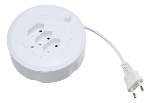 Cabo Extensor Retrátil Multilaser 3 Entradas 2p Wi252 Branco 127v220v