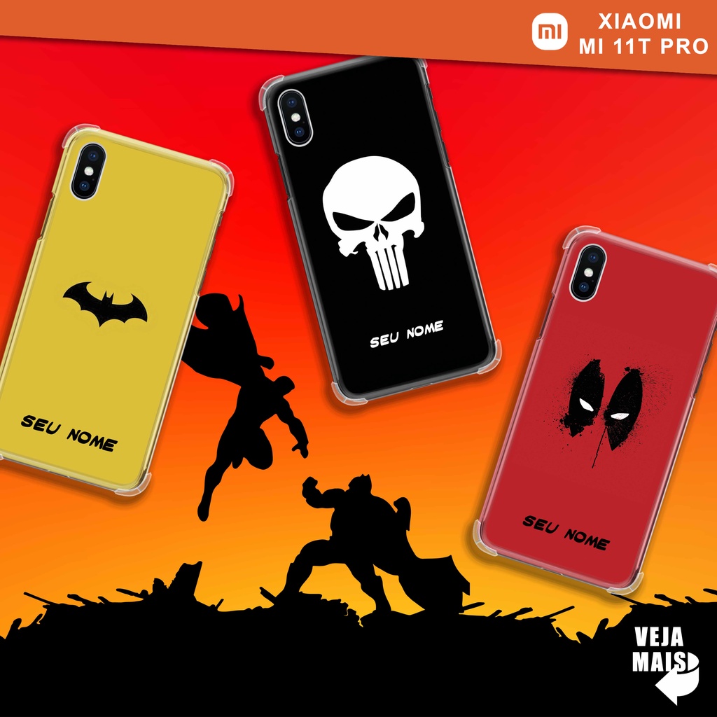 Capa Capinha - Xiaomi 11T Pro - Super Heróis Personalizado