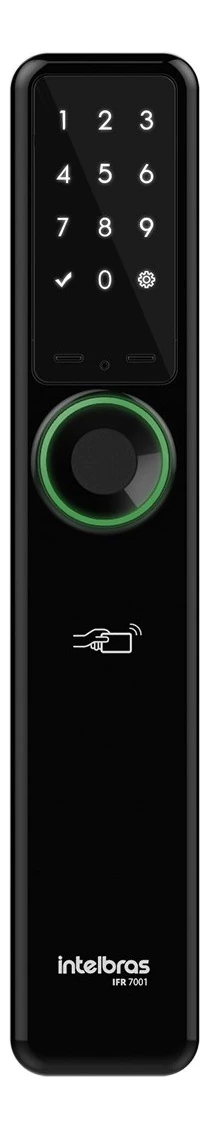 FECHADURA SMART DE EMBUTIR SEM MAÇANETA IFR 7001 PRETA INTELBRAS