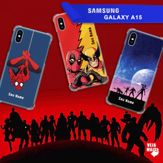Capa Capinha - Samsung Galaxy A15 - Marvel - Deadpool e Wolverine Personalizada