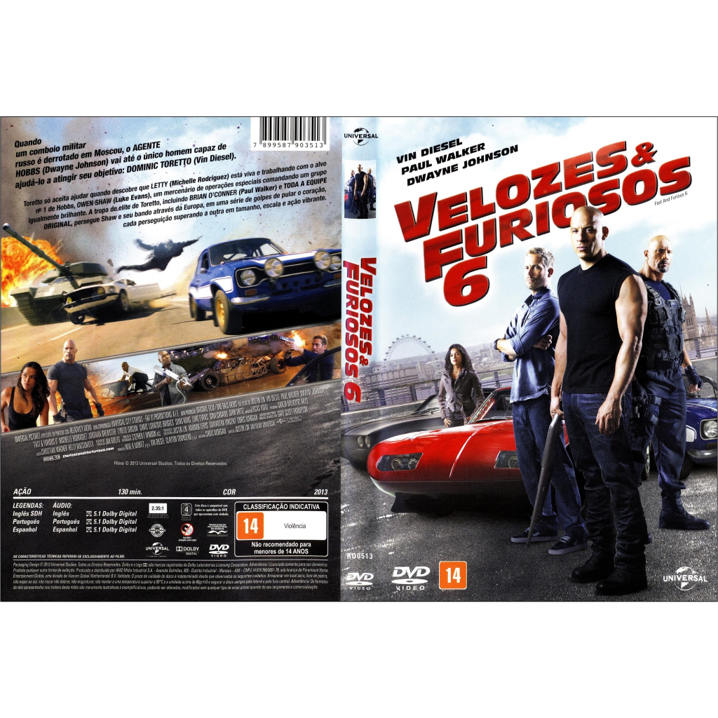 VELOZES E FURIOSOS 6 (2013) | Shopee Brasil