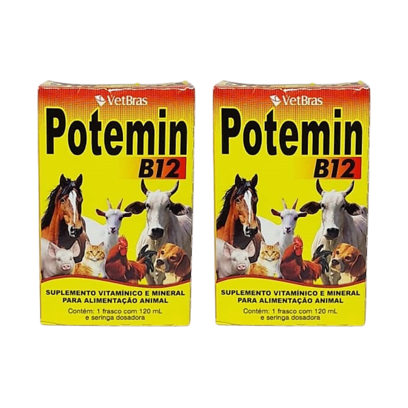 Vitamina Para Cachorro e Gato Potemin B12 120ml X 2 Unidades | Shopee ...