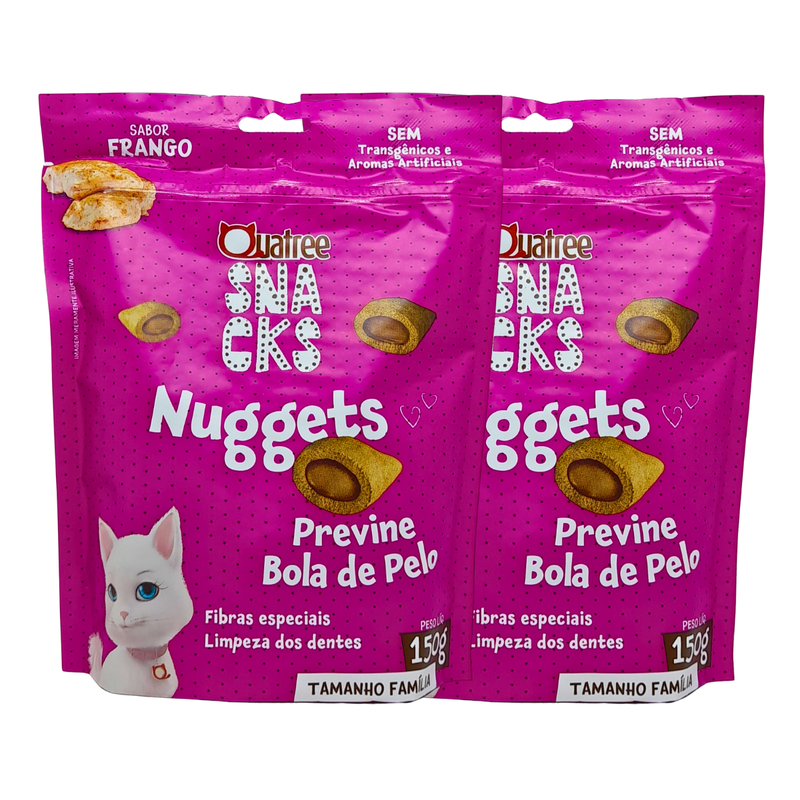 Petisco Pet Para Gato Quatre Snacks Bola De Pelo Frango 150g X 2 ...