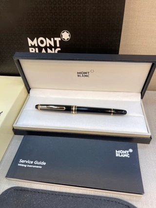 Caneta Meisterstuck RollerBall Preta Dourada Tampa Com ou Sem Caixa Sacola Para Presente