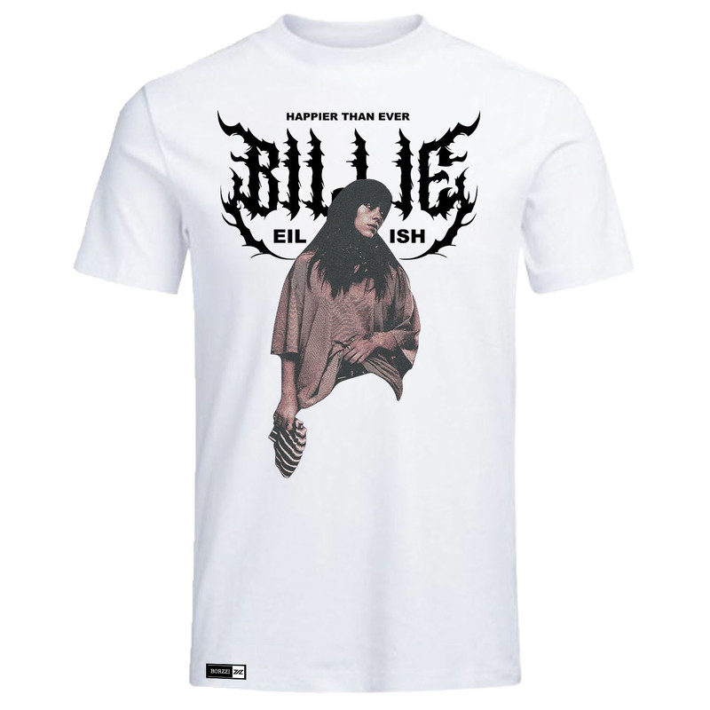 Camiseta T-shirt Unissex Billie Eilish Happier Than Ever Malha 100