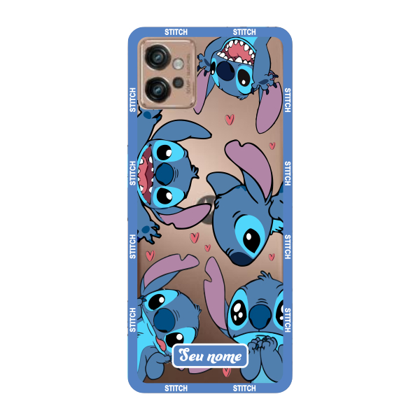 Capinha para Moto G32 Anti Impacto Personalizada - Lilo e Stitch - Stiti Transparente com nome