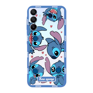 Capinha para Samsung A15 Anti Impacto Personalizada - Lilo e Stitch - Stiti Transparente com nome