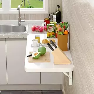 Mesa Dobrável De Parede Retrátil Para Cozinha 80cm x 30cm Sala Quarto Escritório Café