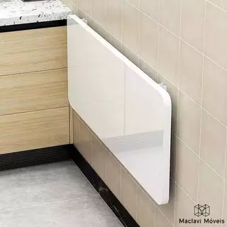 Mesa Dobrável Portátil para Cozinha Pequena Parede MDF 80cm x 30cm Lavanderia Café