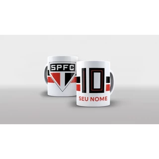 Caneca Porcelana Xicara Personalizada Camisa São Paulo SPFC