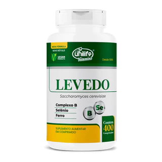 Levedo de Cerveja Unilife (Complexo B) 400 Comp
