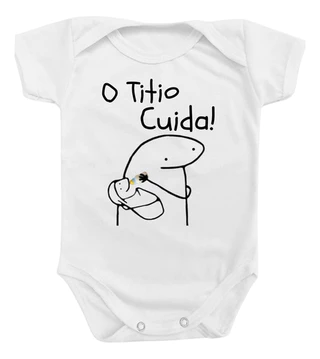 Body Roupa De Bebê Presente Titio Cuida Tio Divertido