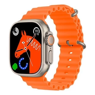 Relógio Inteligente Blulory Glifo 9 Ultra Pulseira Laranja