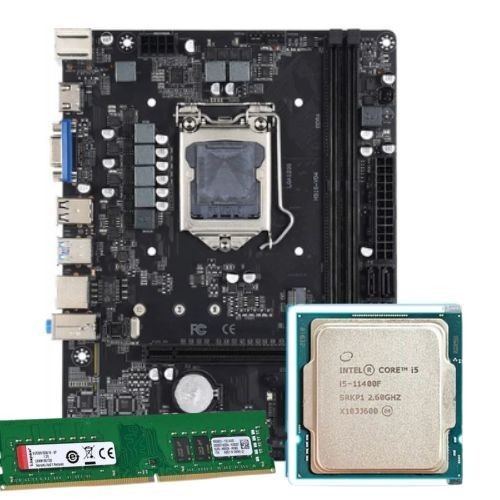Kit Intel I5 11400f + 16gb Ddr4 + Cooler + Video 1gb