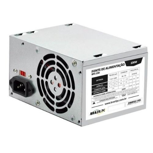 Kit Com 10 Fontes Atx 230w Real Brazilpc O&m S/cabo