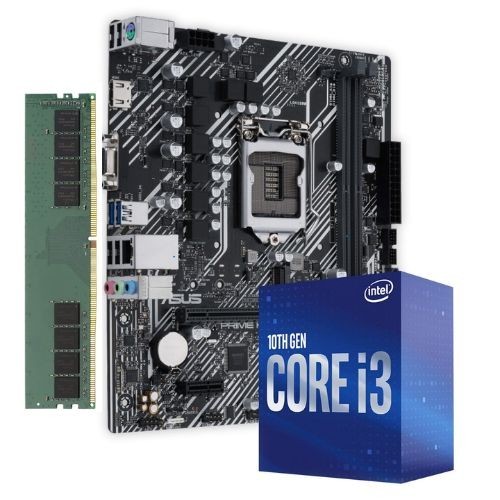Kit Pl Mae Asus H510 + Proc. I3 10100 + Mem 16gb Ddr4 + Cooler