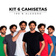 Kit 6 Camisetas Básicas Masculina 100% Algodão Reforço Ombro a Ombro Moderna Casual Lisa