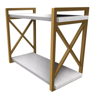 Prateleira Estilo Industrial com MDF 20x45CM Fácil Instalação e Organização