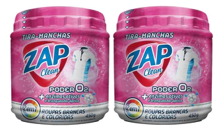 Kit 2un Tira Manchas Poder O2 Zap Clean 450g