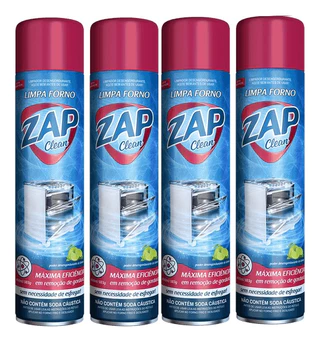 Kit 4un Limpa Forno Zap Clean 400ml