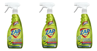 Kit 3un Desengordurante Zap Clean Poder e Brilho 500ml