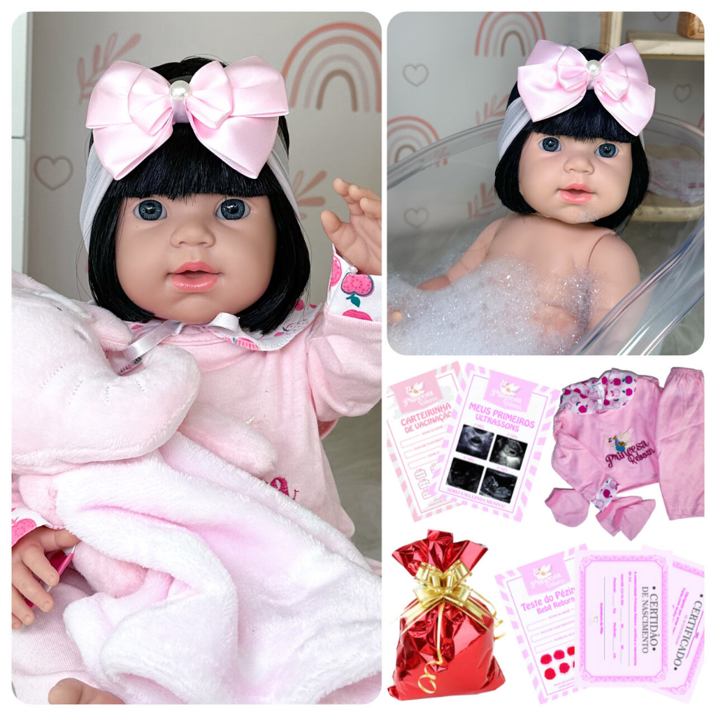 Bebe Reborn Silicone 100% Realista + Itens Pronta Entrega | Shopee Brasil