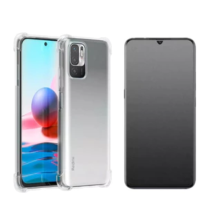 Capa Case Anti Queda Redmi Note 10 5g + Pelicula Fosca Privacidade Antirreflexo