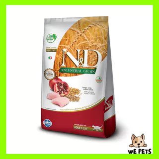 Ração Farmina N&D Ancestral Grain Frango e Romã para Gatos Adultos 7,5Kg