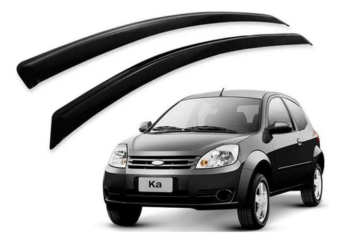 Calha De Chuva Acrílica Fumê Ford Ka 1997 A 2013 2 Portas