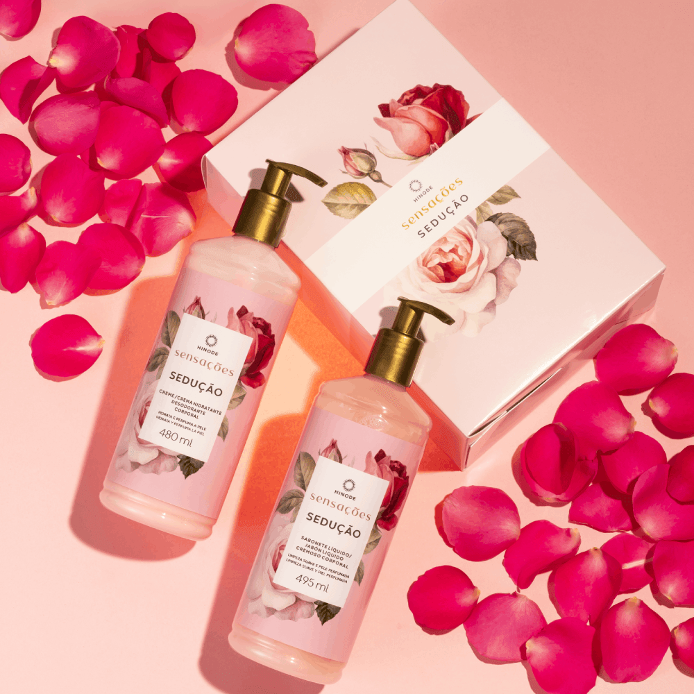 Kit Creme Corporal e Sabonete Liquido Sensações Sedução