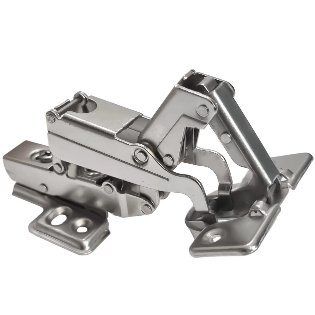 Diferença entre dobradiça 165 graus reta e curva