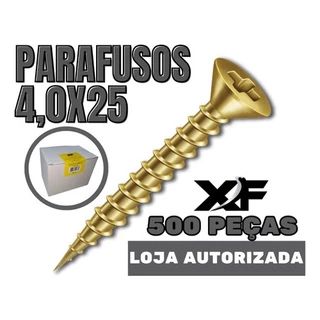 Parafuso Para Madeira Mdf Philips 4,0x25 500un Caixa Xf
