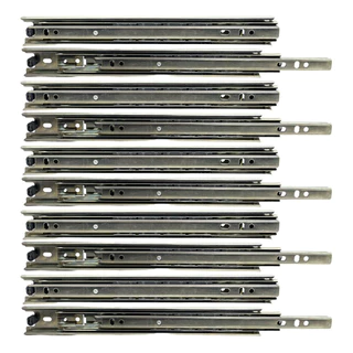 Kit 12 Corrediça Telescópica 35cm Para Gaveta Trilho 6 Par (Com ou Sem Parafuso)