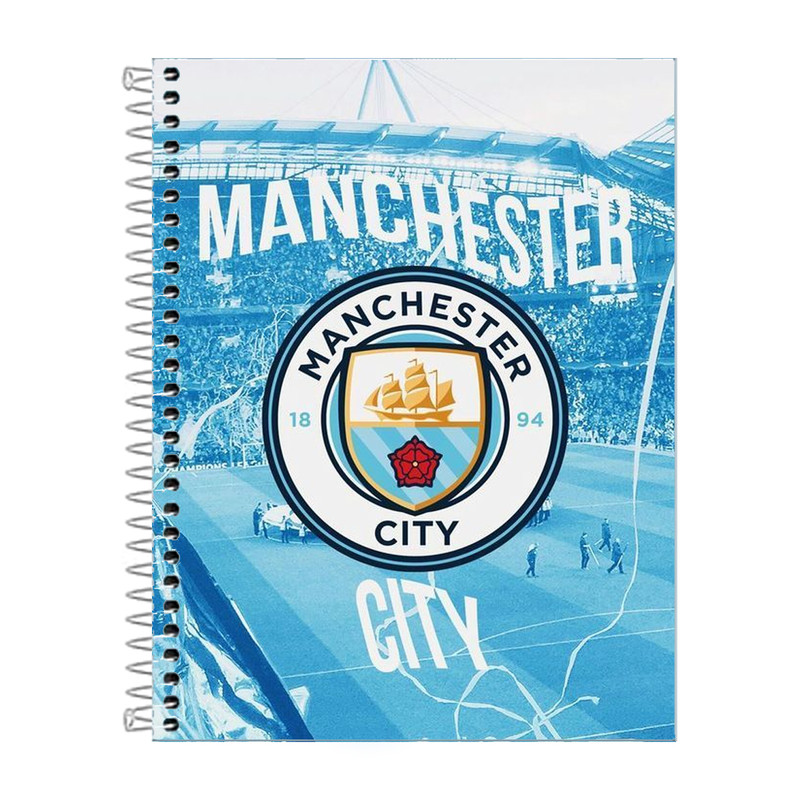 Caderno Manchester City 1 Matéria 80 Folhas | Shopee Brasil