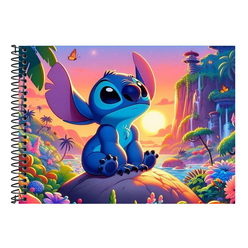 Caderno Desenho Lilo Stitch 96 Folhas Capa Dura | Shopee Brasil
