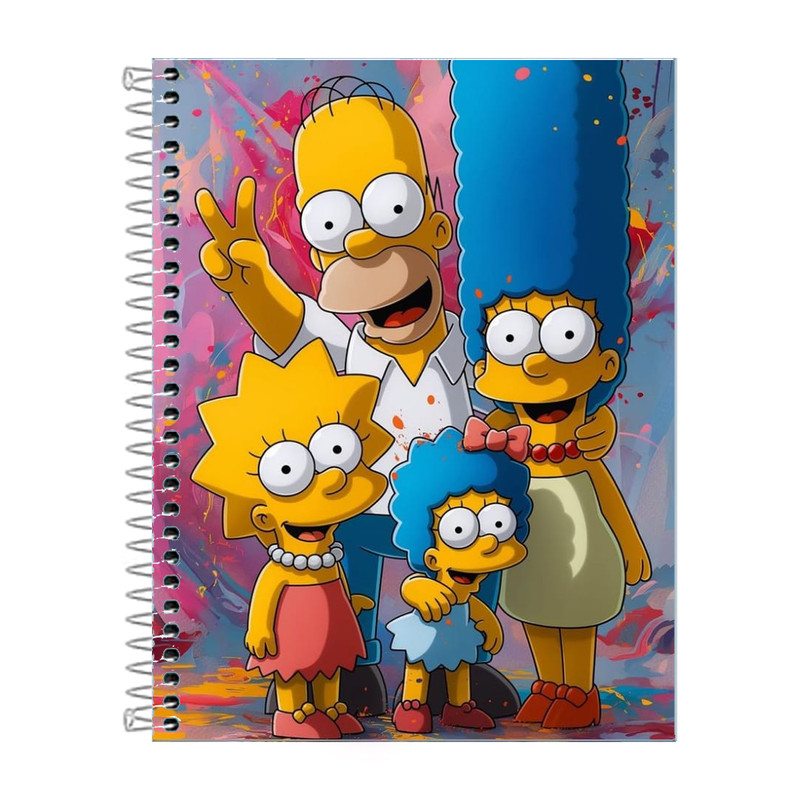 Caderno Os Simpsons 1 ou 10 matérias | Shopee Brasil
