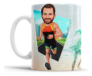 Caneca Com Caricatura Personalizada Avatar Corredor 325
