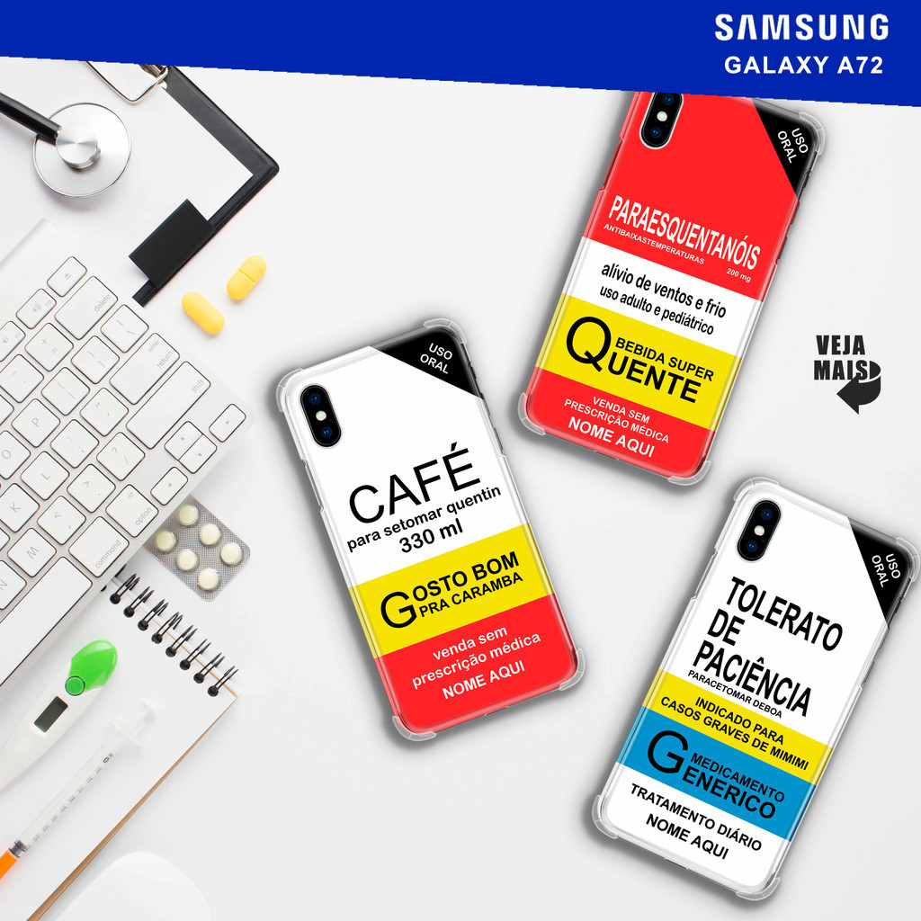 Capa Capinha - Samsung Galaxy A72 - Coleção Remédios Personalizados