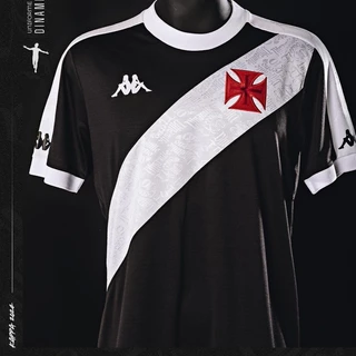 CAMISA DE TIME VASCO PRETO FAIXA BRANCA 2024 PROMOÇÃO 9.9 frete free