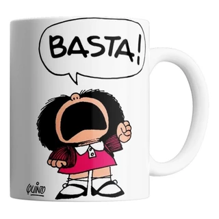 Caneca Porcelana Mafalda (basta!) 325ml - Presente Personalizado