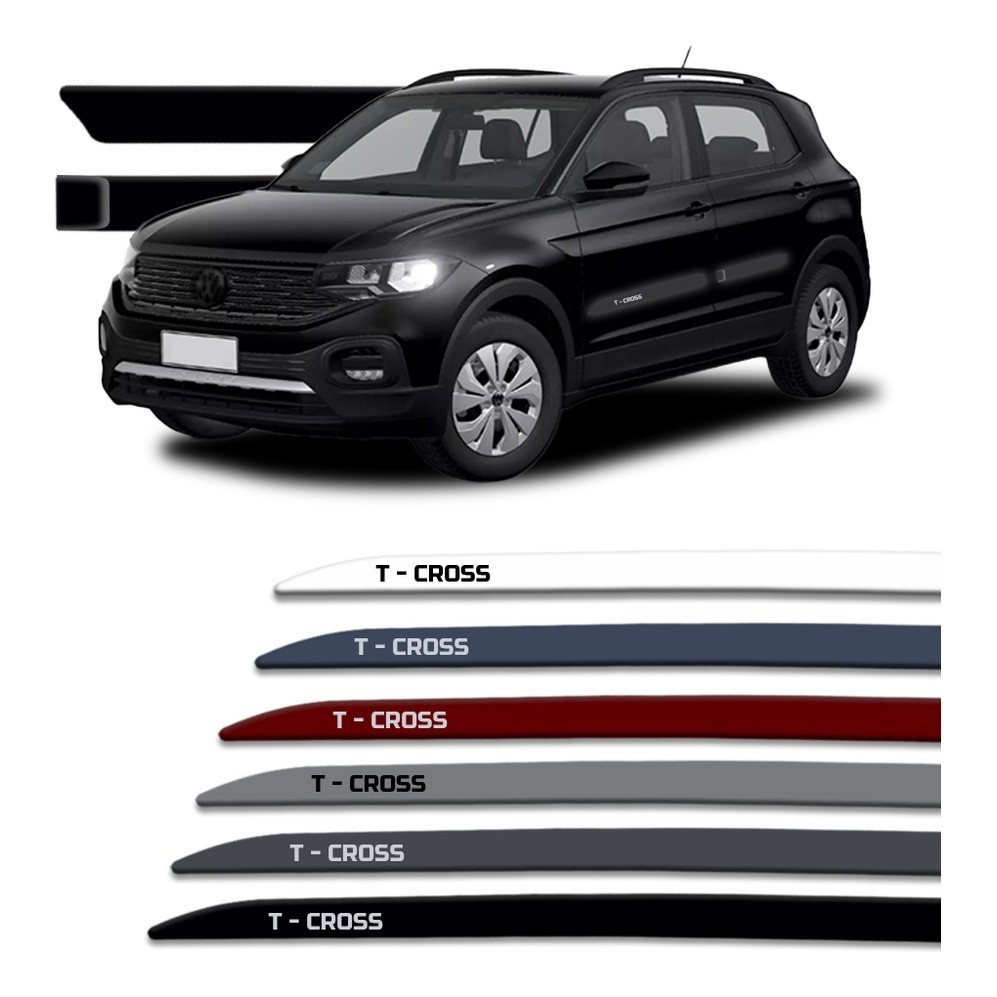 Friso Lateral Porta T-cross Tcross 2019 A 2023 Todas Cores