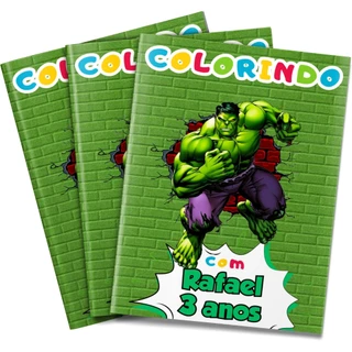 Livro de Colorir Hulk Lembrancinha personalizada em Oferta na Shopee