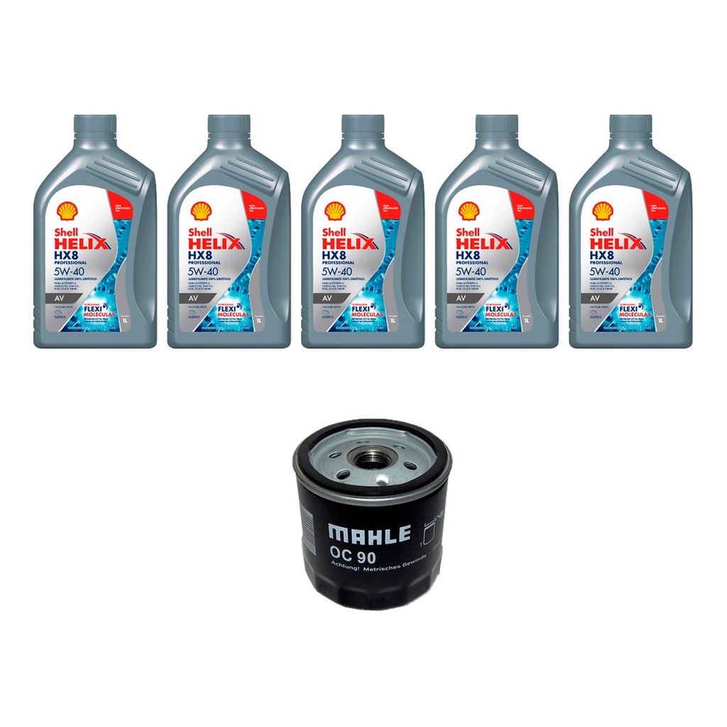 Kit Troca Óleo Shell 5w40 Gm Blazer 2.4 Flex 2004/2012 | Shopee Brasil