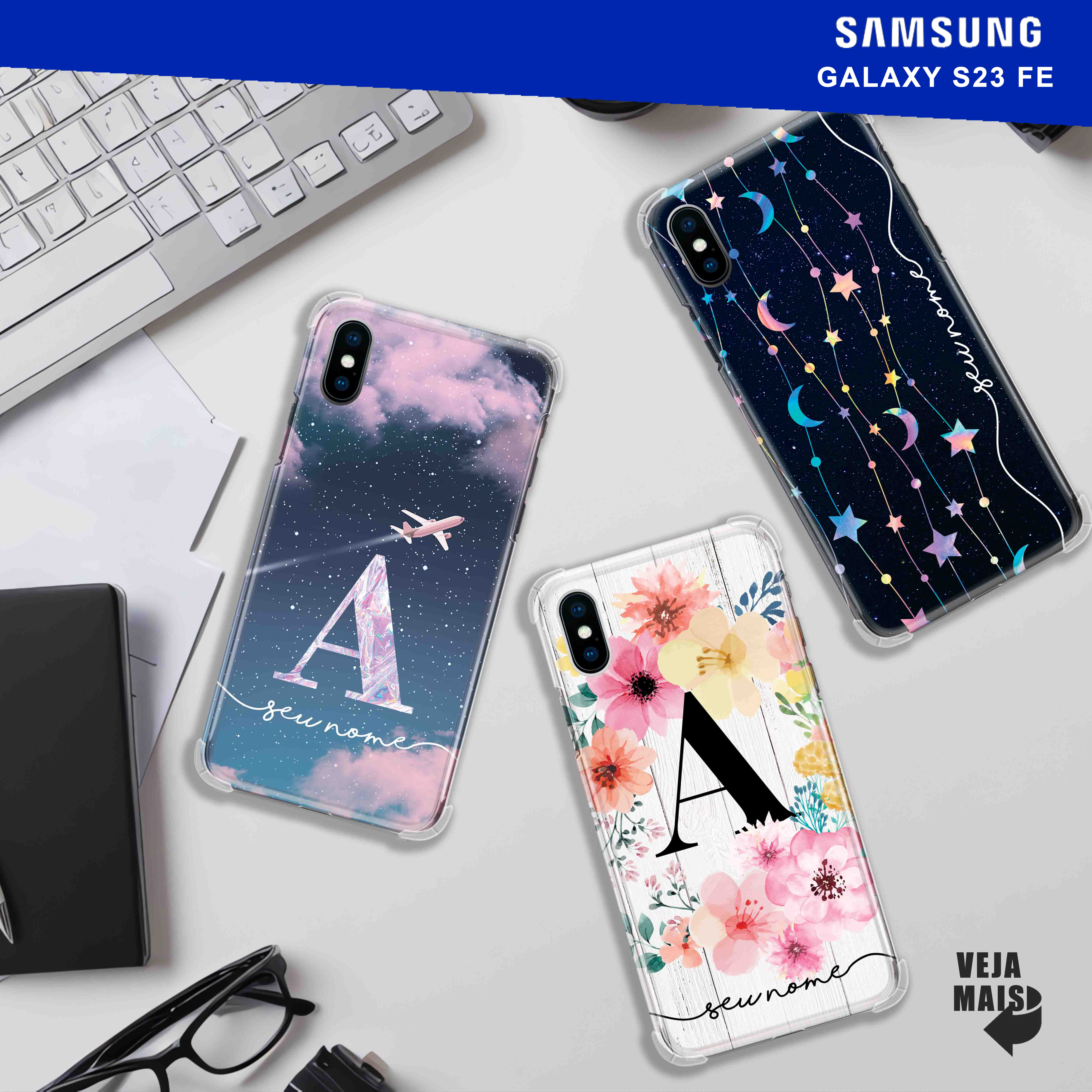 Capa Capinha - Samsung Galaxy S23 FE - Detalhes Personalizadas com nome